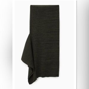 COS Asymmetric Ribbed Wool Midi Skirt Size S Modern Minimalist Chic Classic